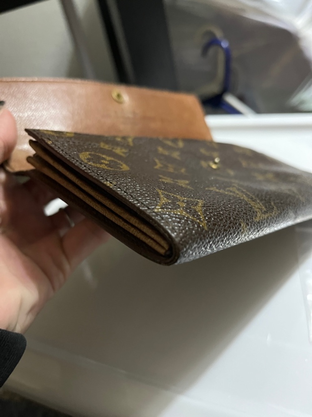 Louis Vuitton Brown and Gold Monogram Long Wallet - Picture 5 of 7